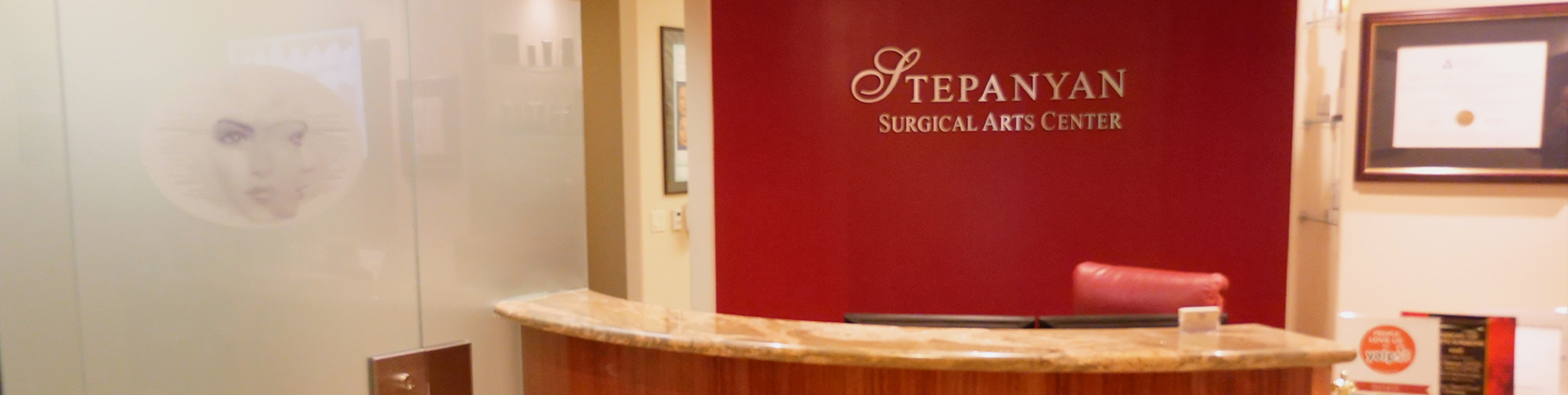 Stepanyan Surgical Arts Center front desk